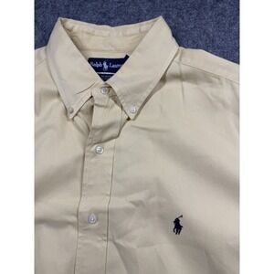 Polo Ralph Lauren Dress Shirt Men XL Yellow Yarmouth Blake Button Up Long Sleeve